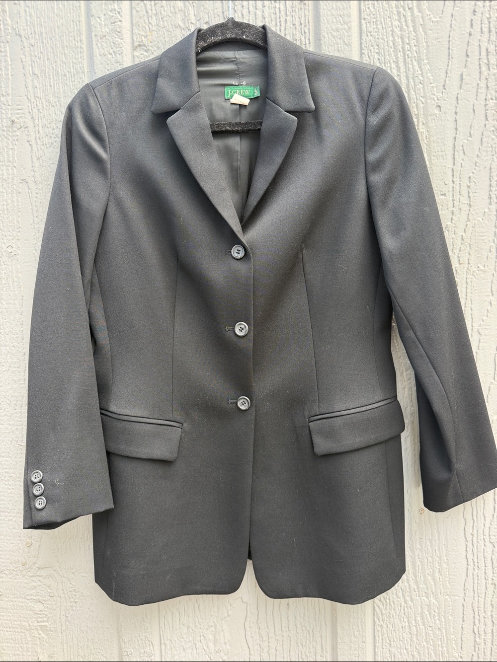 J. Crew Women's Black Tailored 100% Wool Blazer Size: 6P